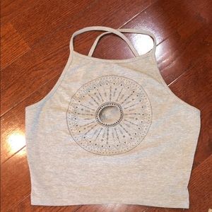 Gray Crop Top